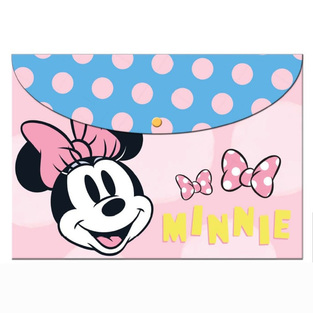 GIM ΦΑΚΕΛΟΣ ΜΕ ΚΟΥΜΠΙ ΠΛΑΣΤΙΚΟΣ A4 (21x29,7cm) MINNIE POLKA DOT POWER 34038580