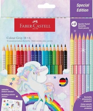 FABER CASTELL ΞΥΛΟΜΠΟΓΙΕΣ ΜΟΝΟΚΕΡΟΣ GRIP 18+6 SPARKLE ΞΥΛΟΜΠΟΓΙΕΣ 201543