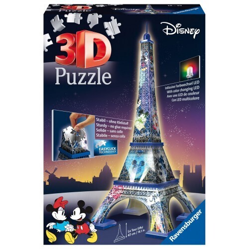 (ΠΡΟΣΦΟΡΑ -25%) RAVENSBURGER 3D (ΤΡΙΣΔΙΑΣΤΑΤΟ) ΠΑΖΛ 216 ΤΕΜΑΧΙΩΝ MICKEY MINNIE LA TOUR EIFFEL Ο ΠΥΡΓΟΣ ΤΟΥ ΑΙΦΕΛ ΝΥΧΤΕΡΙΝΗ ΕΚΔΟΣΗ (ΠΕΡIΕΧΕΙ ΛΑΜΠΑ LED) 125203