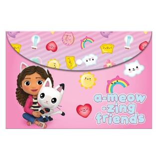 ΦΑΚΕΛΟΣ ΜΕ ΚΟΥΜΠΙ ΠΛΑΣΤΙΚΟΣ A4 (21x29,7cm) GABBYS DOLLHOUSE AMEOWZING FRIENDS 574056