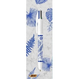 BIC ΣΤΥΛΟ ΜΕ ΤΕΣΣΕΡΑ (4) ΧΡΩΜΑΤΑ 4 COLOURS MESSAGES 1.0mm ΛΕΥΚΟ ΜΕ ΜΠΛΕ ΦΥΛΛΑ