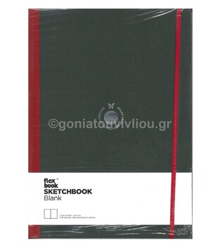 FLEXBOOK GLOBAL SKETCHBOOK 22x31cm BLANK 96φ ΒΙΒΛΙΟ ΣΧΕΔΙΟΥ ΜΠΟΡΝΤΩ ΛΙΝΟΔΕΤΟ ΜΕ ΛΑΣΤΙΧΟ 2100027 (THE WRITING FIELDS)