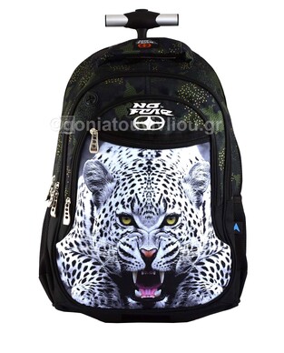 ΒACK ME UP NO FEAR ΣΧΟΛΙΚΗ ΤΣΑΝΤΑ ΣΑΚΙΔΙΟ TROLLEY ΤΡΟΛΕΙ JAGUAR 34813074