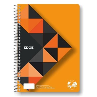 GLOBUS ΤΕΤΡΑΔΙΟ ΣΠΙΡΑΛ 17x25cm 2 ΘΕΜΑΤΩΝ 60φ EDGE ΠΟΡΤΟΚΑΛΙ ED21