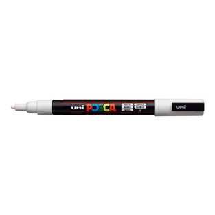 POSCA ΜΑΡΚΑΔΟΡΟΣ ΛΕΠΤΟΣ PC3M ΑΣΠΡΟ (WHITE)