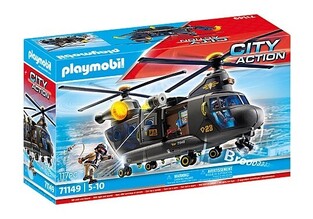 PLAYMOBIL CITY ACTION ΕΛΙΚΟΠΤΕΡΟ ΕΙΔΙΚΩΝ ΔΥΝΑΜΕΩΝ ΜΕ 2 ΕΛΙΚΕΣ 71149