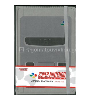 ΣΗΜΕΙΩΜΑΤΑΡΙΟ ΒΙΒΛΙΟΔΕΤΗΜΕΝΟ SUPER NINTENDO 14X21 Α5 ΜΕ ΓΡΑΜΜΕΣ 120Φ SR72453