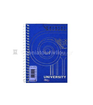 SKAG ΣΗΜΕΙΩΜΑΤΑΡΙΟ ΣΠΙΡΑΛ 12,6x17,8cm 3 ΘΕΜΑΤΩΝ 120φ No31 UNIVERSITY FOIL ΜΠΛΕ 120210