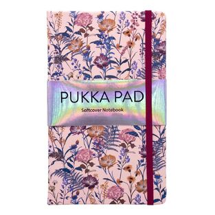 PUKKA BLOOM ΣΗΜΕΙΩΜΑΤΑΡΙΟ 13x21cm 96φ ΜΕ ΓΡΑΜΜΕΣ ΡΟΖ ΜΕ ΛΟΥΛΟΥΔΙΑ 9493BLM