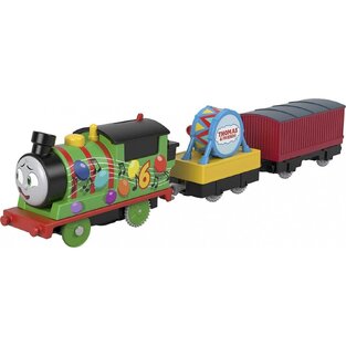 MATTEL FISHER PRICE THOMAS AND FRIENDS PARTY TRAIN PERCY ΜΗΧΑΝΟΚΙΝΗΤΟ ΤΡΕΝΟ ΜΕ 2 ΒΑΓΟΝΙΑ HFX97