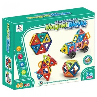 D TOYS MAGNET BLOCKS ΚΑΤΑΣΚΕΥΗ ΜΕ ΜΑΓΝΗΤΕΣ 60τεμ 21108
