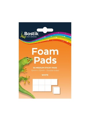 BOSTIK FOAM PADS ΑΦΡΩΔΗ ΑΥΤΟΚΟΛΛΗΤΑ ΔΙΠΛΗΣ ΟΨΗΣ ΛΕΥΚΑ 50τεμ