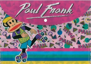 BACK ME UP PAUL FRANK ΦΑΚΕΛΟΣ ΜΕ ΚΟΥΜΠΙ A4 (21x29,7cm) ΠΛΑΣΤΙΚΟΣ RETRO 75580