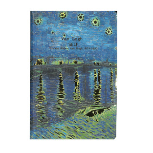 ΣΗΜΕΙΩΜΑΤΑΡΙΟ ΒΙΒΛΙΟΔΕΤΗΜΕΝΟ VAN GOGH 16x11cm ΜΕ ΓΡΑΜΜΕΣ 80φ STARRY NIGHT OVER THE RHONE 65008