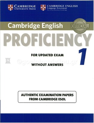 CAMBRIDGE ENGLISH PROFICIENCY 1 WITHOUT ANSWERS