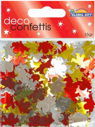 GLOBAL GIFT DECO CONFETTIS ΠΟΥΛΙΕΣ ΑΓΓΕΛΑΚΙΑ ΧΡΥΣΑ ΑΣΗΜΙ ΚΟΚΚΙΝΑ 360520