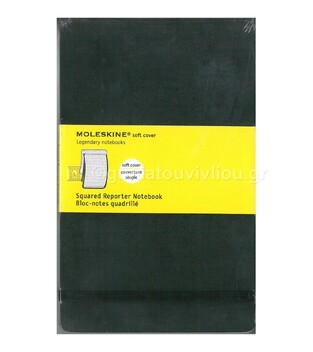 MOLESKINE ΣΗΜΕΙΩΜΑΤΑΡΙΟ LARGE SOFT COVER BLACK SQUARED REPORTER NOTEBOOK (ΚΑΡΕ)