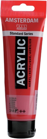 TALENS AMSTERDAM ACRYLIC ΑΚΡΥΛΙΚΗ ΤΕΜΠΕΡΑ ΚΟΚΚΙΝΟ CARMINE 318 120ml