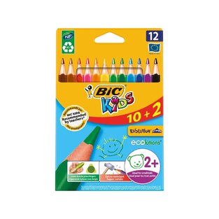 BIC KIDS ΞΥΛΟΜΠΟΓΙΕΣ EVOLUTION TRIANGLE 12 ΧΡΩΜΑΤΑ