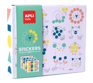 APLI KIDS STICKERS GAME BOX GEOMETRIC ANIMALS 18361