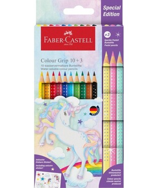 FABER CASTELL ΞΥΛΟΜΠΟΓΙΕΣ ΜΟΝΟΚΕΡΟΣ GRIP 10+3 SPARKLE ΞΥΛΟΜΠΟΓΙΕΣ 201542