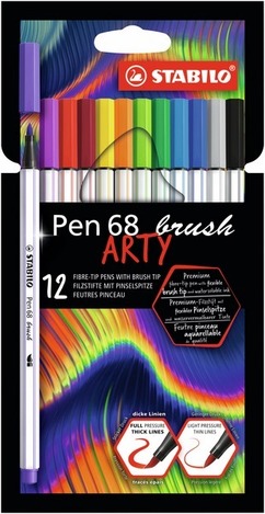 STABILO ΜΑΡΚΑΔΟΡΑΚΙΑ ΣΕΤ 12 ΧΡΩΜΑΤΑ ARTY BRUSH 568