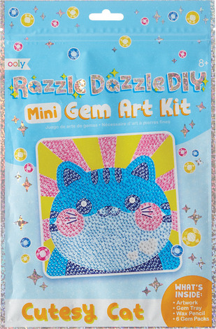 OOLY DIAMOND CREATIONS GEM ART KIT ΚΑΤΑΣΚΕΥΗ CUTESY CAT 161088