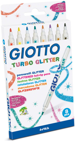 GIOTTO ΜΑΡΚΑΔΟΡΟΙ TURBO GLITTER 8 ΧΡΩΜΑΤΑ 425800