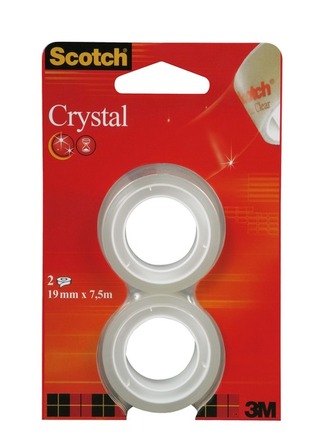 3M 600 ΣΕΛΟΤΕΙΠ CRYSTAL MINI 19mm x 75m 2 τεμ 61975R2