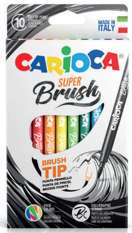 CARIOCA SUPER BRUSH ΜΑΡΚΑΔΟΡΟΙ ΜΕ ΜΥΤΗ ΠΙΝΕΛΟ 42937