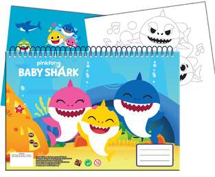 GIM ΜΠΛΟΚ ΖΩΓΡΑΦΙΚΗΣ 23Χ33 Α4 40Φ ΜΕ ΑΥΤΟΚΟΛΛΗΤΑ BABY SHARK 33464416